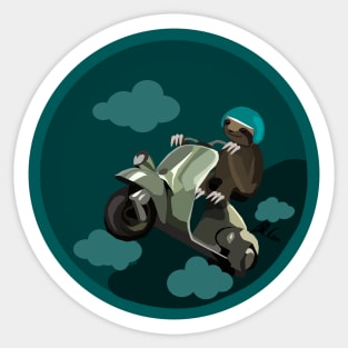 Sloth on a Scooter Sticker